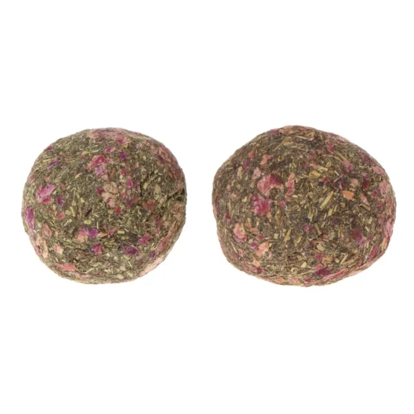 2 pièces de balle à mâcher pour animaux - Jouets en herbe naturel pour cochon d'Inde, lapin et chinchilla H7ED – Image 5