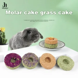 Cake d'herbe pour hamster, lapin, jouet à mâcher naturel pour petits animaux, friandises pour lapin