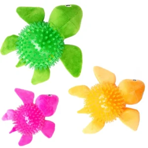 Jouets à mâcher pour chien en forme de tortue Jouet à mâcher pour chien multifonctionnel en TPR Nettoyage des dents pour les petits et moyens grands chiens pour les garder occupés