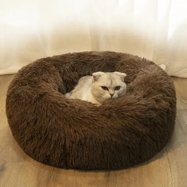 Lit pour chien de compagnie confortable Donut Cuddler chenil rond pour chien coussin pour chien et chat lavable ultra doux canapé chaud d'hiver vente chaude – Image 5
