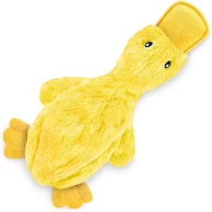 Pet Supplies Jouet pour chien pour petites, moyennes et grandes races Canard jaune avec grincement doux Amusant pour les chiots d'intérieur et les chiots âgés