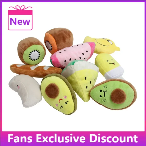 Nouveau Jouet à Mâcher pour Chien - Jouet Sonore en Forme de Légume et de Fruit avec Drumstick en Poulet - Jouet Squeak en Peluche en Forme de Poivron Rouge – Image 3