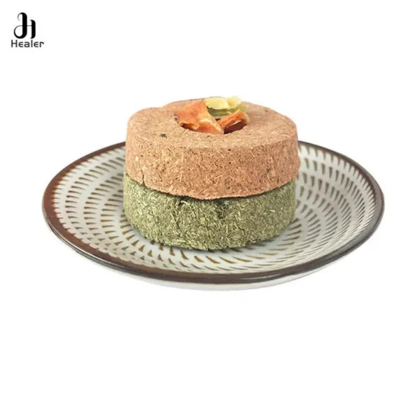 Cake d'herbe pour hamster, lapin, jouet à mâcher naturel pour petits animaux, friandises pour lapin – Image 6