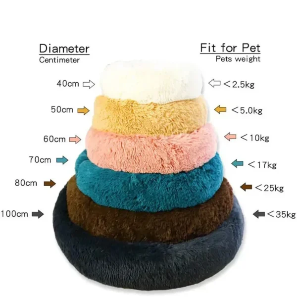 Lit pour chien de compagnie confortable Donut Cuddler chenil rond pour chien coussin pour chien et chat lavable ultra doux canapé chaud d'hiver vente chaude – Image 6
